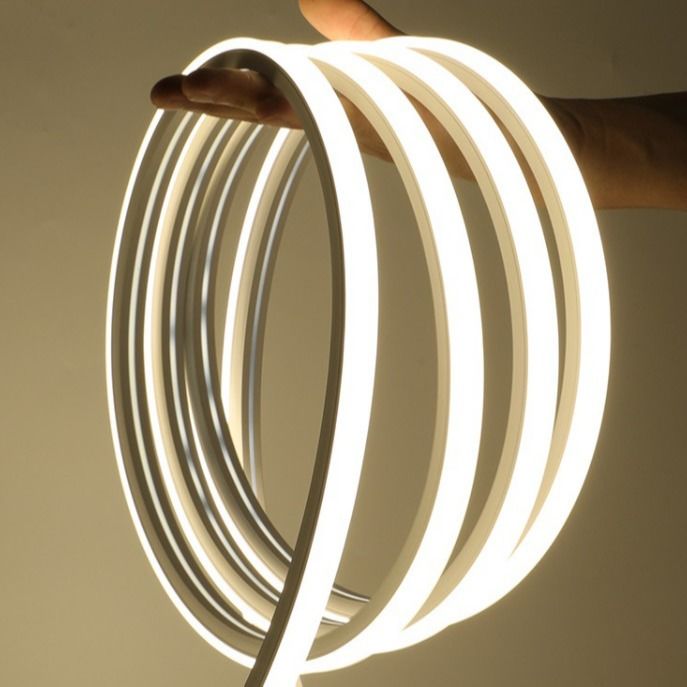 2835 5050 LED Neon Strip Light Flexible Silica Gel Soft IP67 Tahan Air Untuk Dekorasi