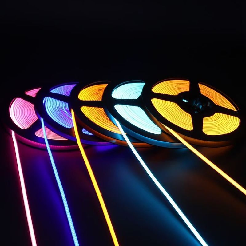 3000K 16.4Ft Lampu COB LED Fleksibel DC 24V Ubah Warna RGBW 840 Chips