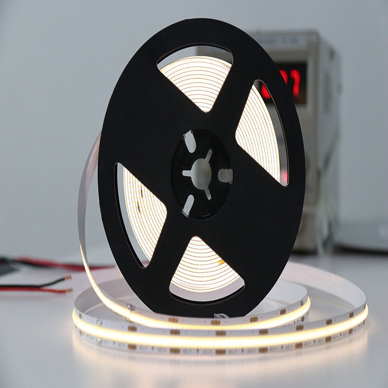 Lampu Strip LED COB Warna Putih Hangat 12V 24V 8mm