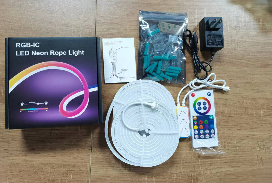 110-120V Silicone Neon Strip Light IP20 / IP65 / IP67 / IP68 Dengan Adaptor Konektor